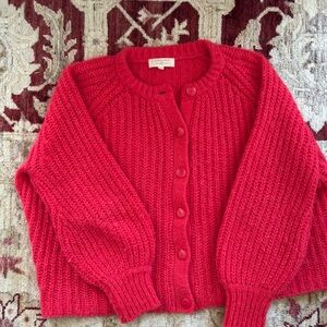 Sezane Emile Cardigan Red